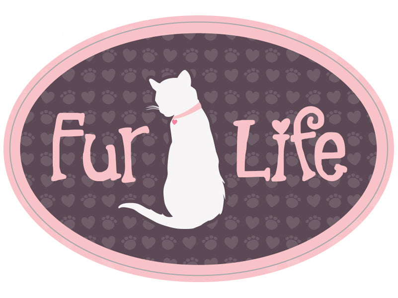 Fur Life (CAT)  3" Decal - BOGO!