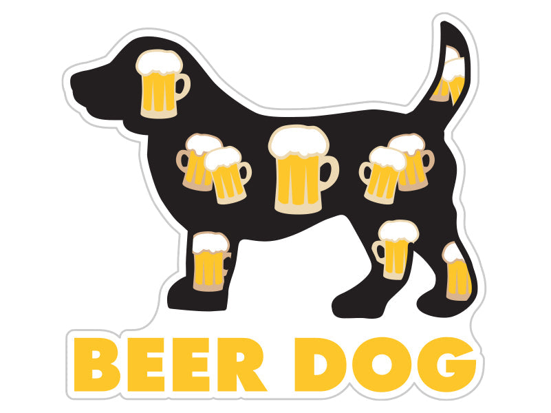 Beer Dog 3" Sticker