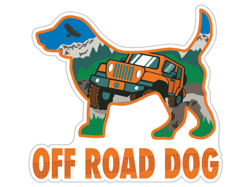 Off Road Dog 3” Decal