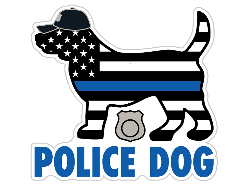 Police Dog 3” Decal