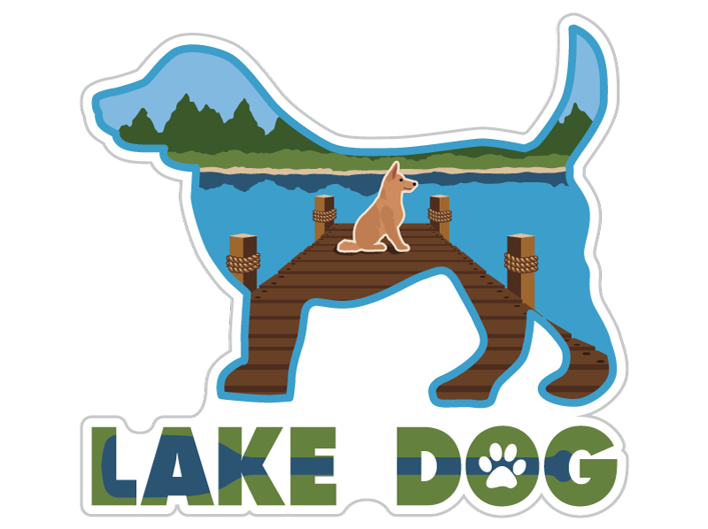 Lake Dog 3” Decal