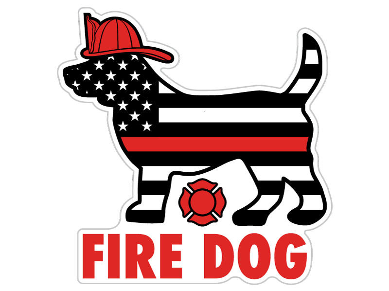 Fire Dog 3” Decal