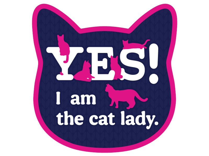 Yes! I am the Cat Lady.  3” Decal