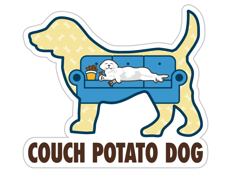 Couch Potato -  Dog  3” Decal