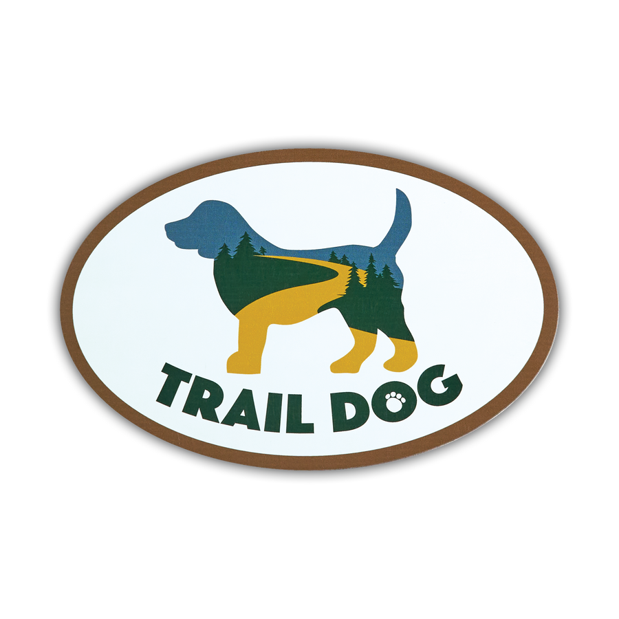 Oval Shaped Magnet - Trail Dog