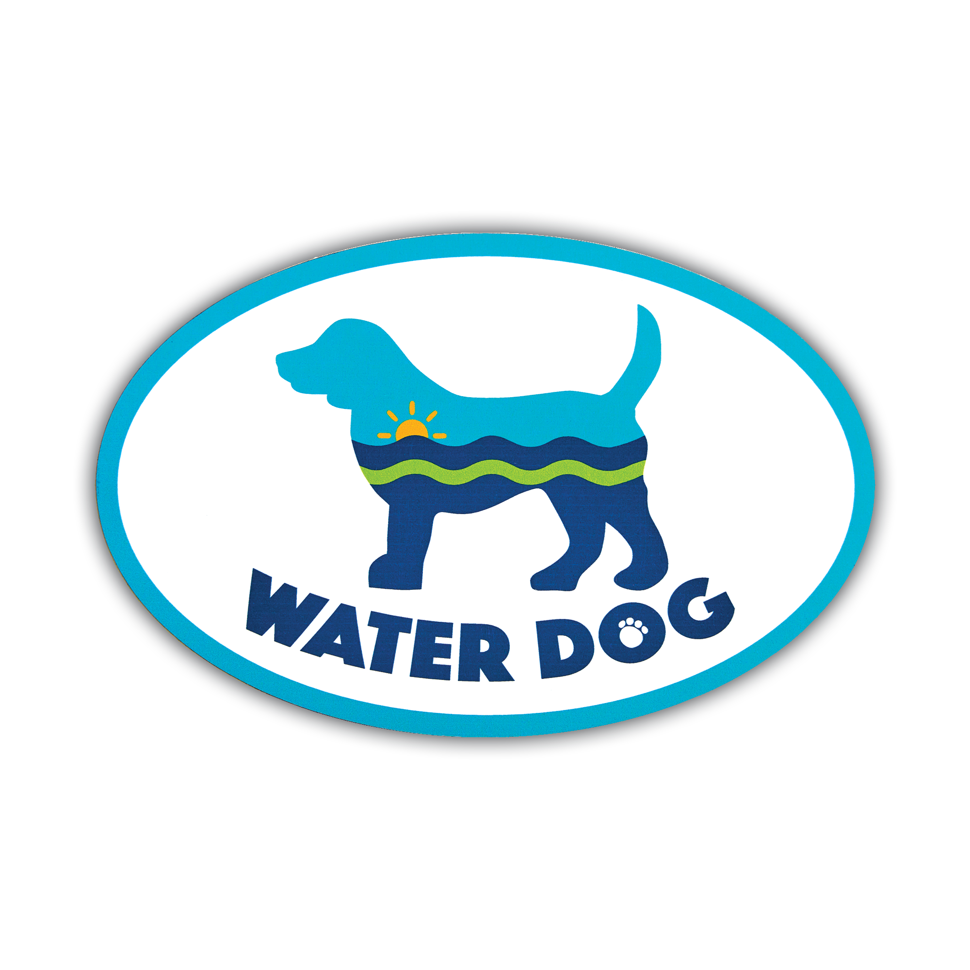 Oval Shaped Magnet - Water Dog-BOGO!