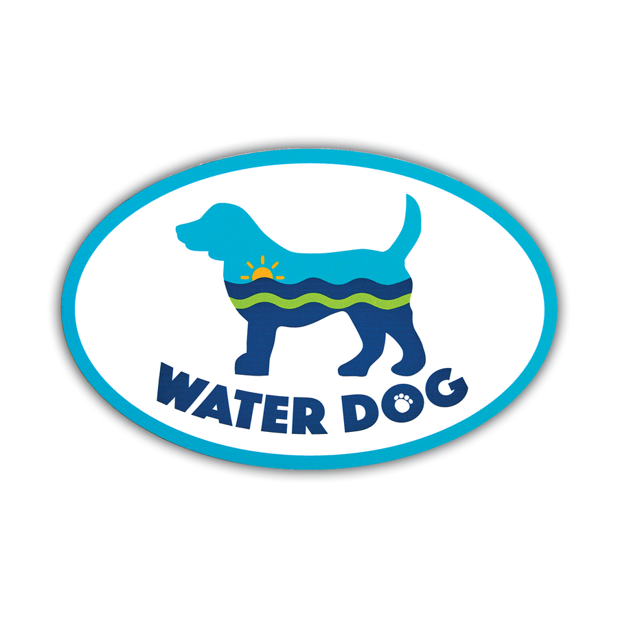 Oval Shaped Magnet - Water Dog-BOGO!