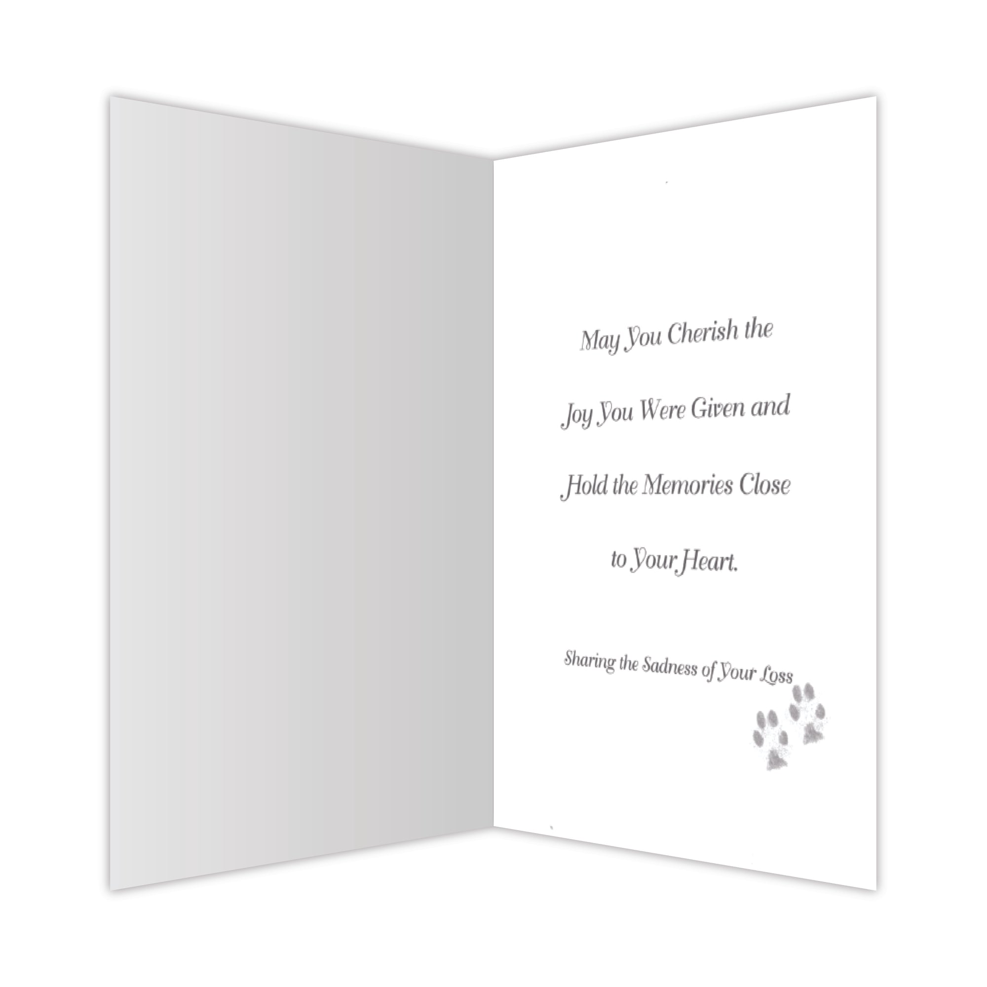 Sympathy Dog Card - I Gave You Shelter. You Gave Me Joy.