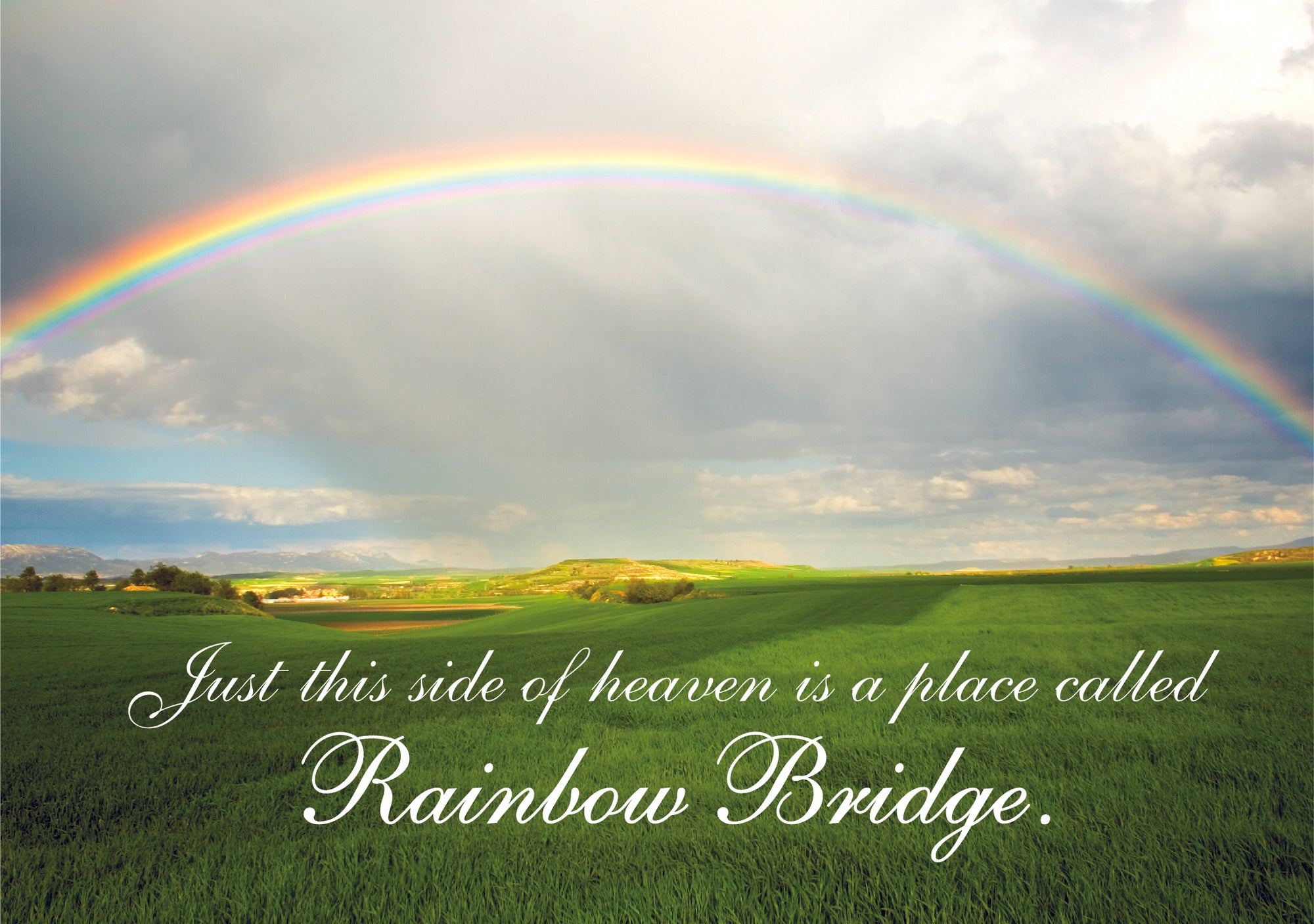 Pet Sympathy Card - Rainbow Bridge