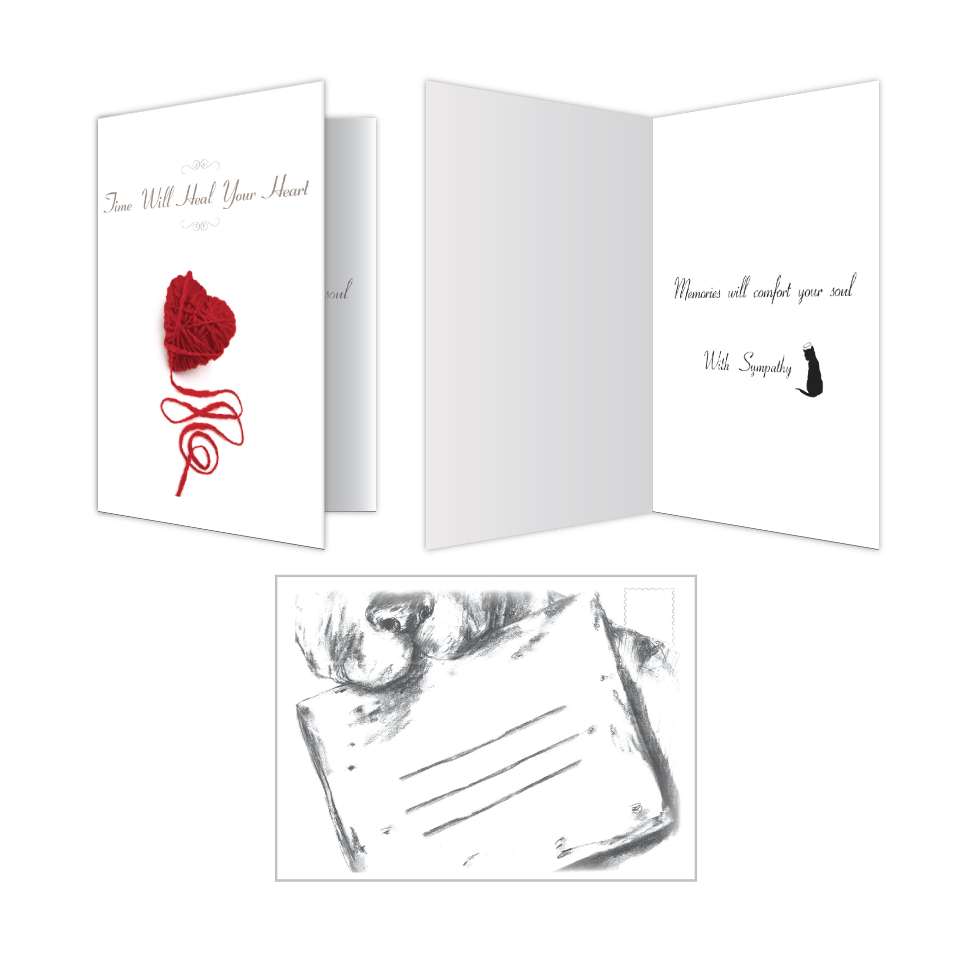 Sympathy Cat Card - Time Will Heal