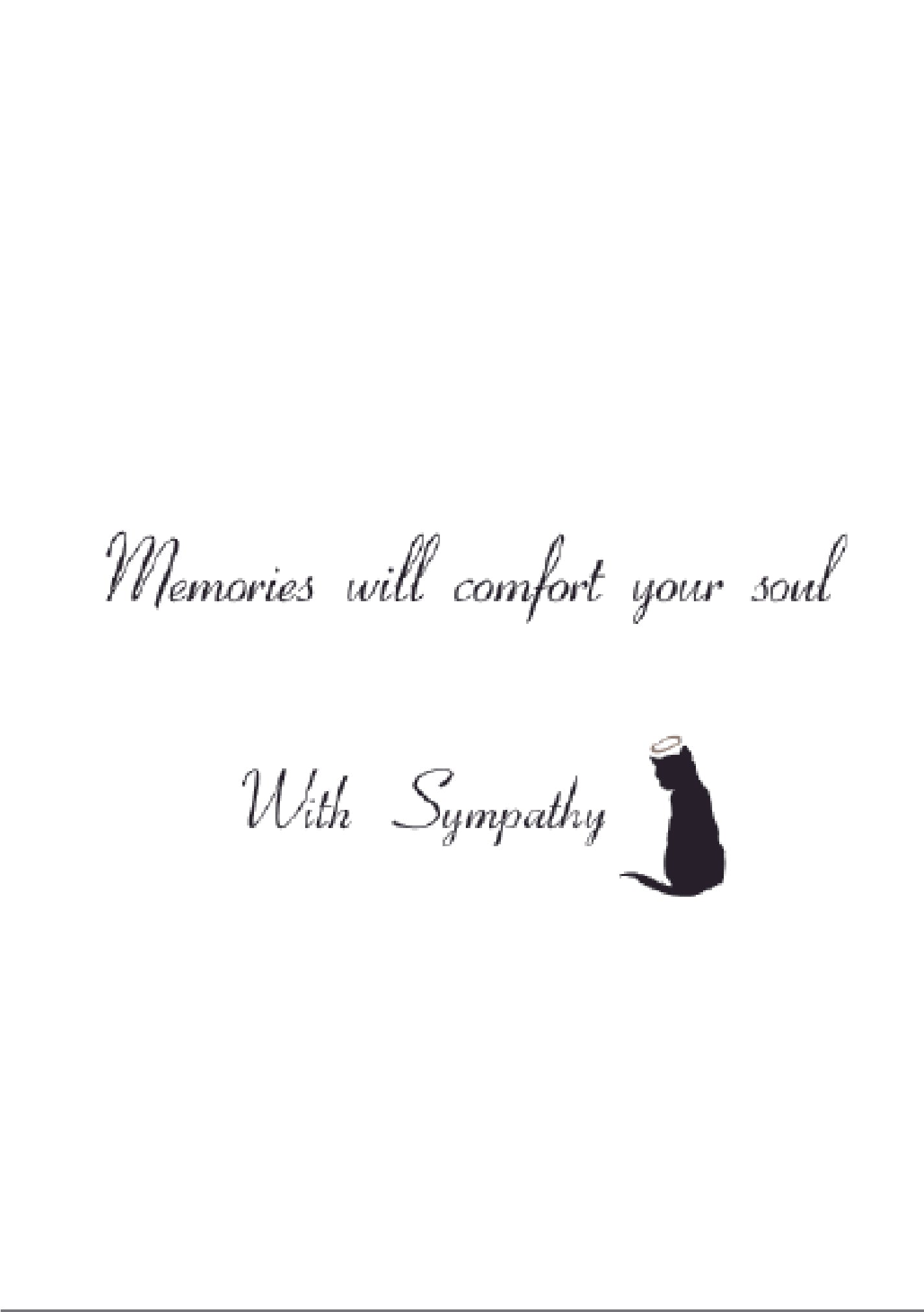 Sympathy Cat Card - Time Will Heal