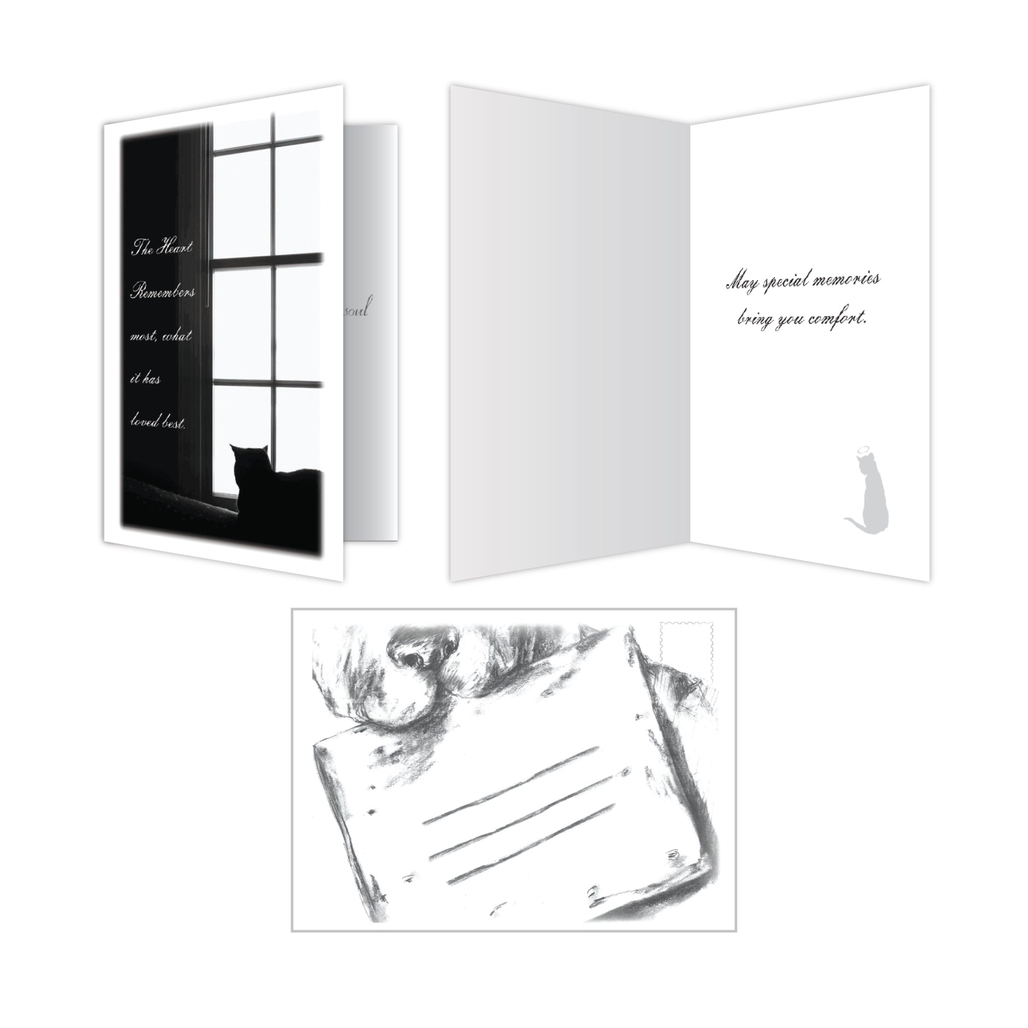 Sympathy Cat Card - The Heart Remembers