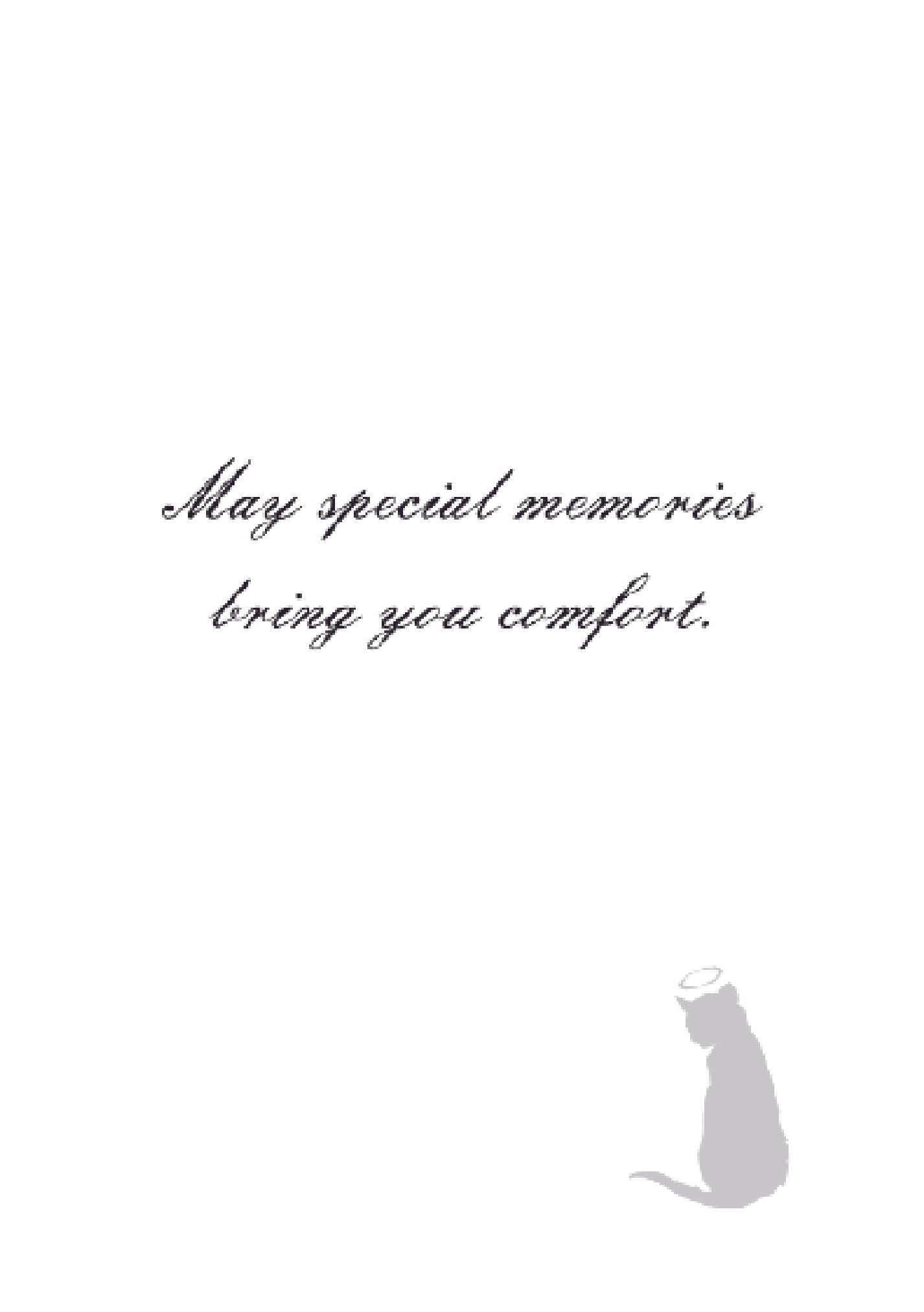Sympathy Cat Card - The Heart Remembers
