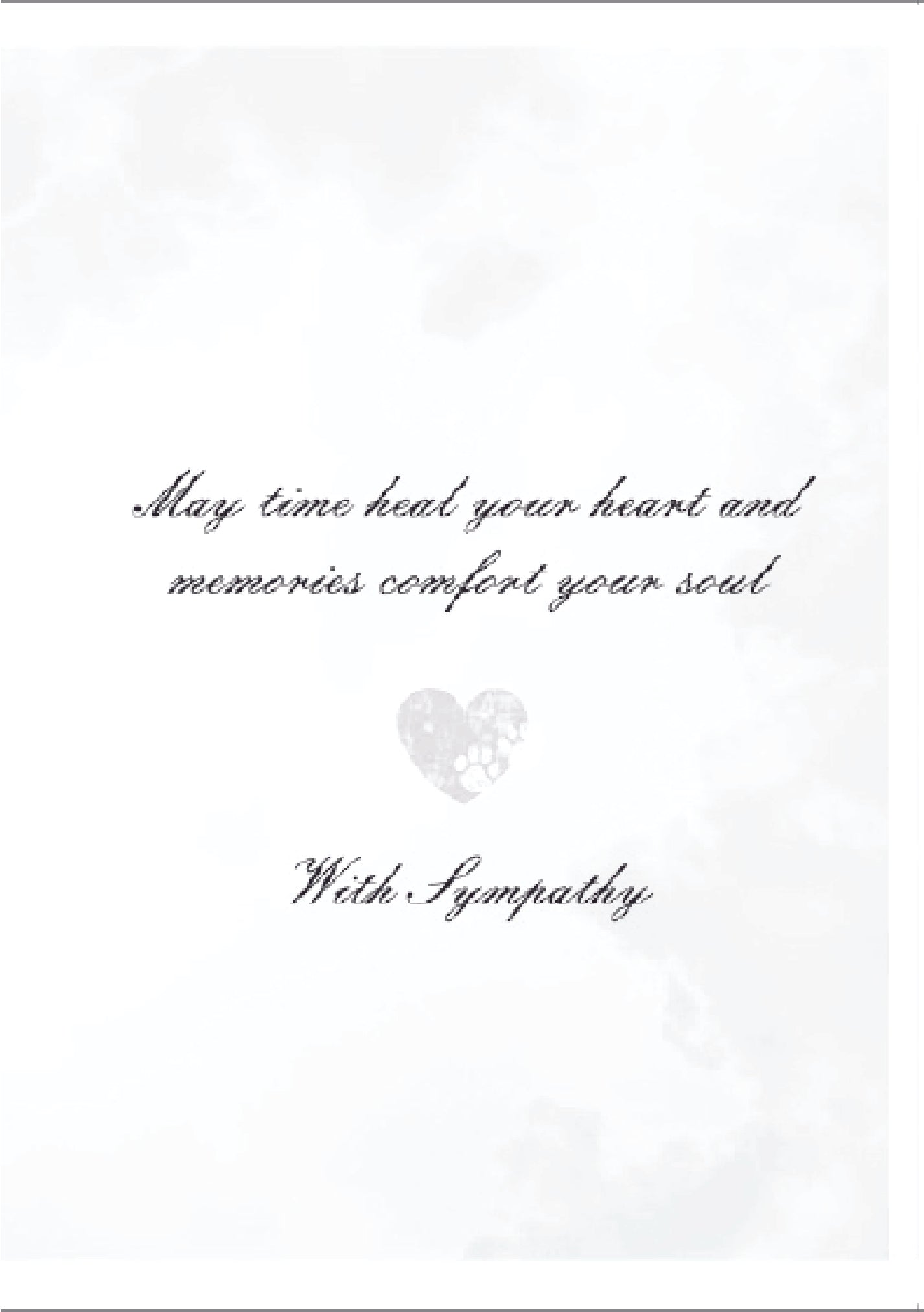 Pet Sympathy Card - Pawprints In Heaven... Pawprints On My Heart