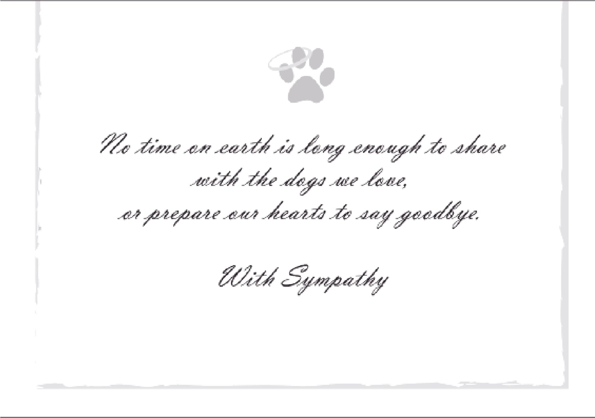 Sympathy Dog Card - Always Remembered and Forever Loved