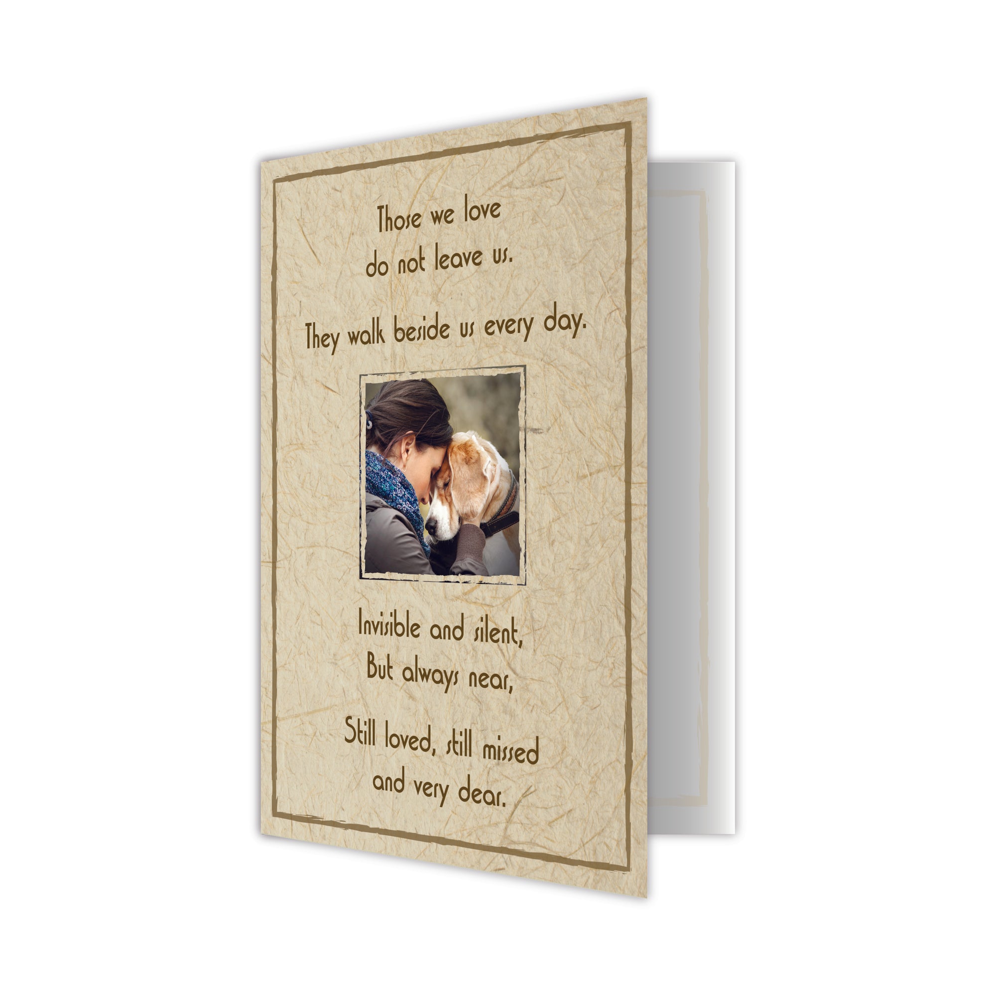 Sympathy Dog Card - Those We Love Do Not Leave Us