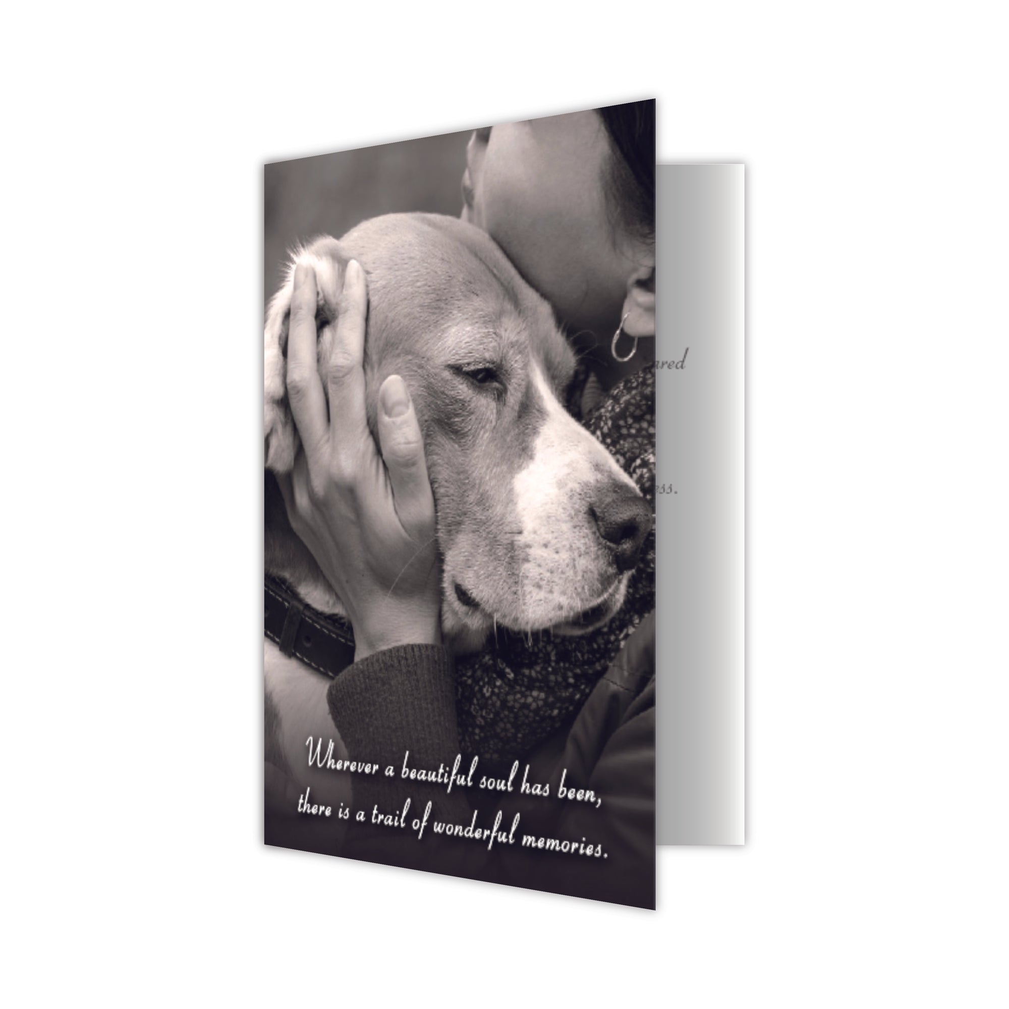 Sympathy Dog Card - Wherever a Beautiful Soul Has Been
