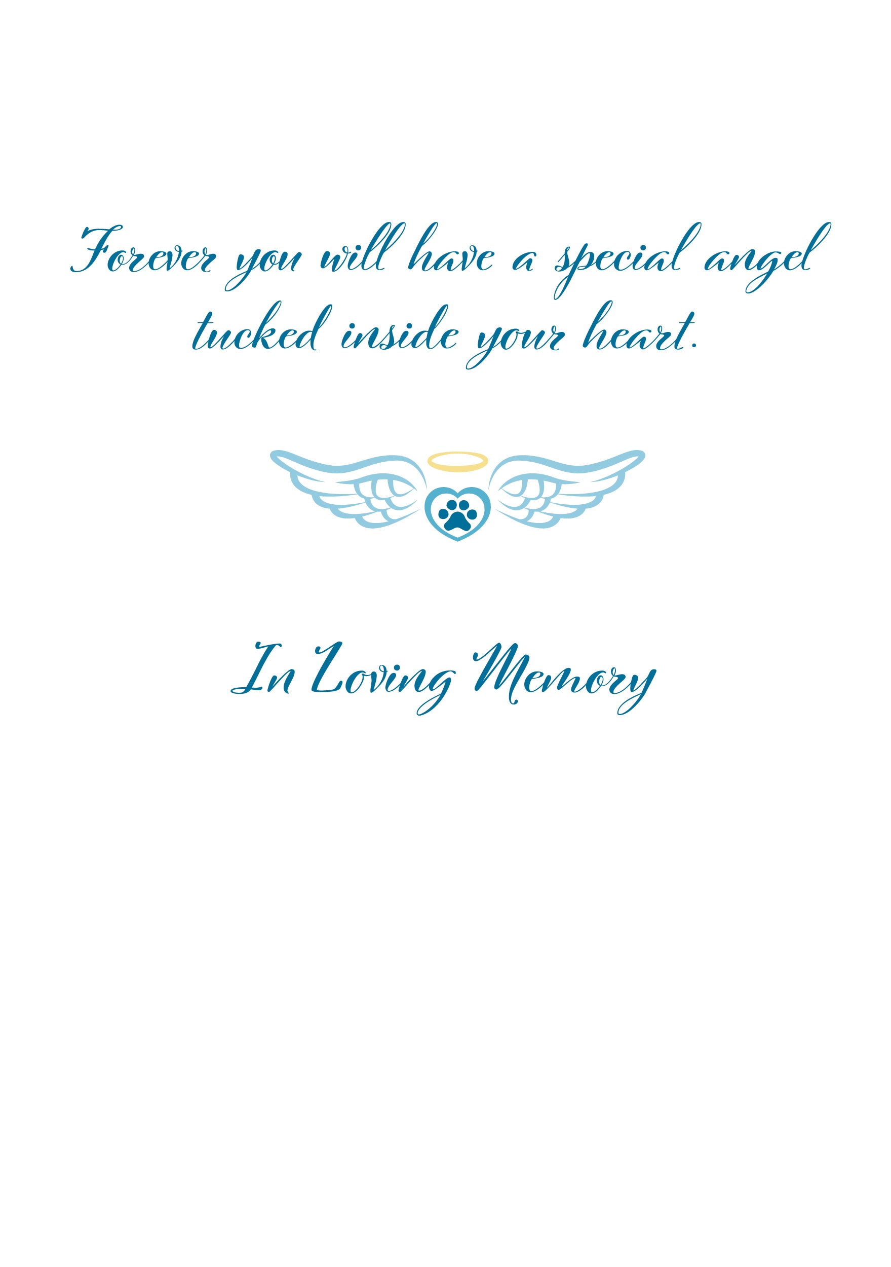 8195 Dog Sympathy Card Inside