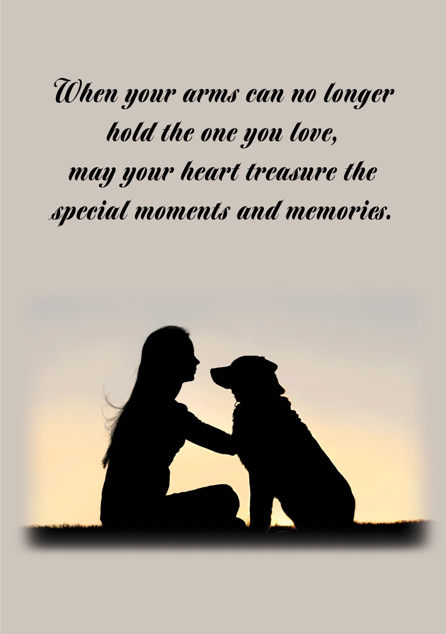 8198 Dog Sympathy Card Front