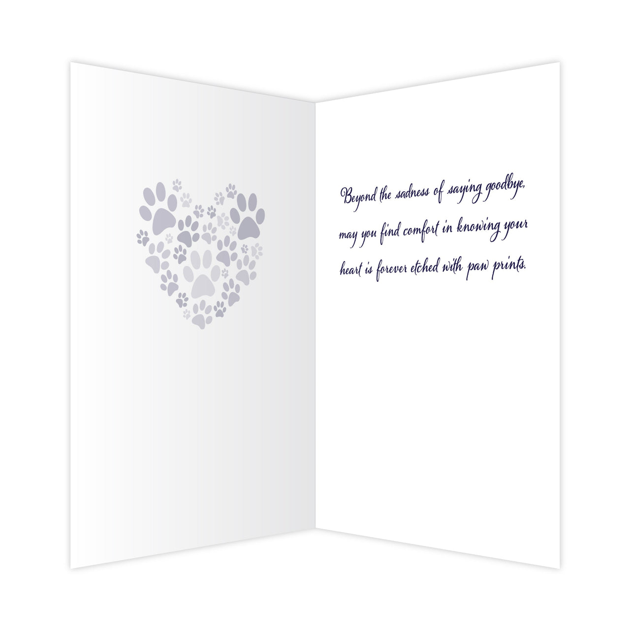 8199 Dog Sympathy Card Inside 3D