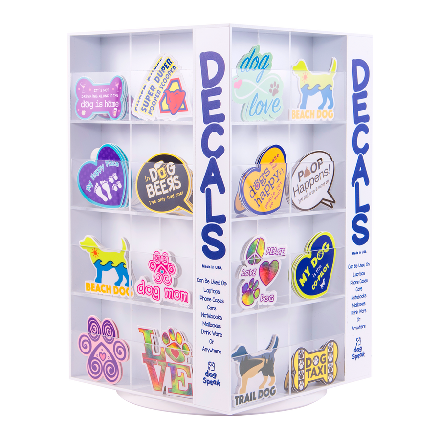 Decal Assortment and Counter Display (Holds 32 Designs)