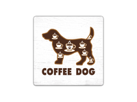 Thumbnail for Absorbent Stone Coaster - Coffee Dog