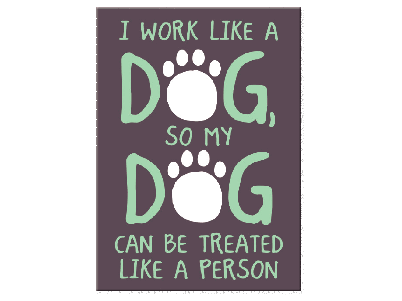 Standard Magnet - I work like a dog