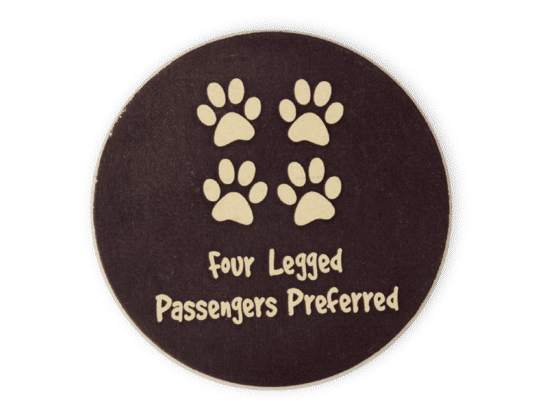 Absorbent Stone Car Coaster - 4 Legged Passengers